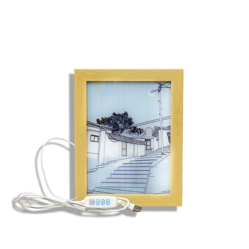 Captivating Light Up Picture Frame featuring Outdoor Steps, available at  Teddy and CoFunland.