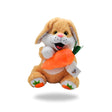 Front view of the Orange Interactive Dancing Easter Bunny Stuffed Toy