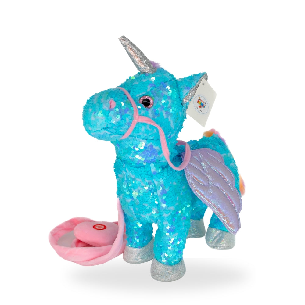 Unicorn that walks on a clearance leash