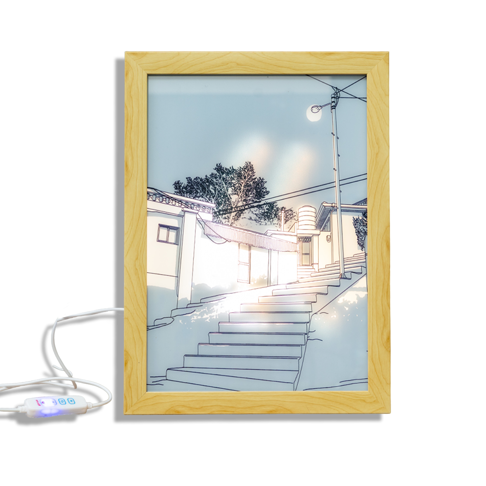 Captivating Light Up Picture Frame featuring Outdoor Steps, available at  Teddy and CoFunland.