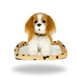 Front view of Sweet Petzzz Cavalier Brown realistic toy dog.