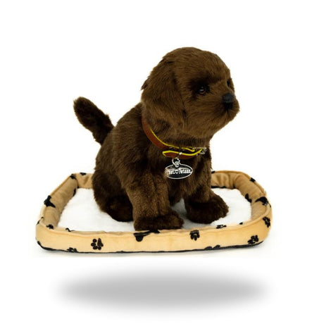 Right side of Sweet Petzzz Chocolate Labrador toy dog.