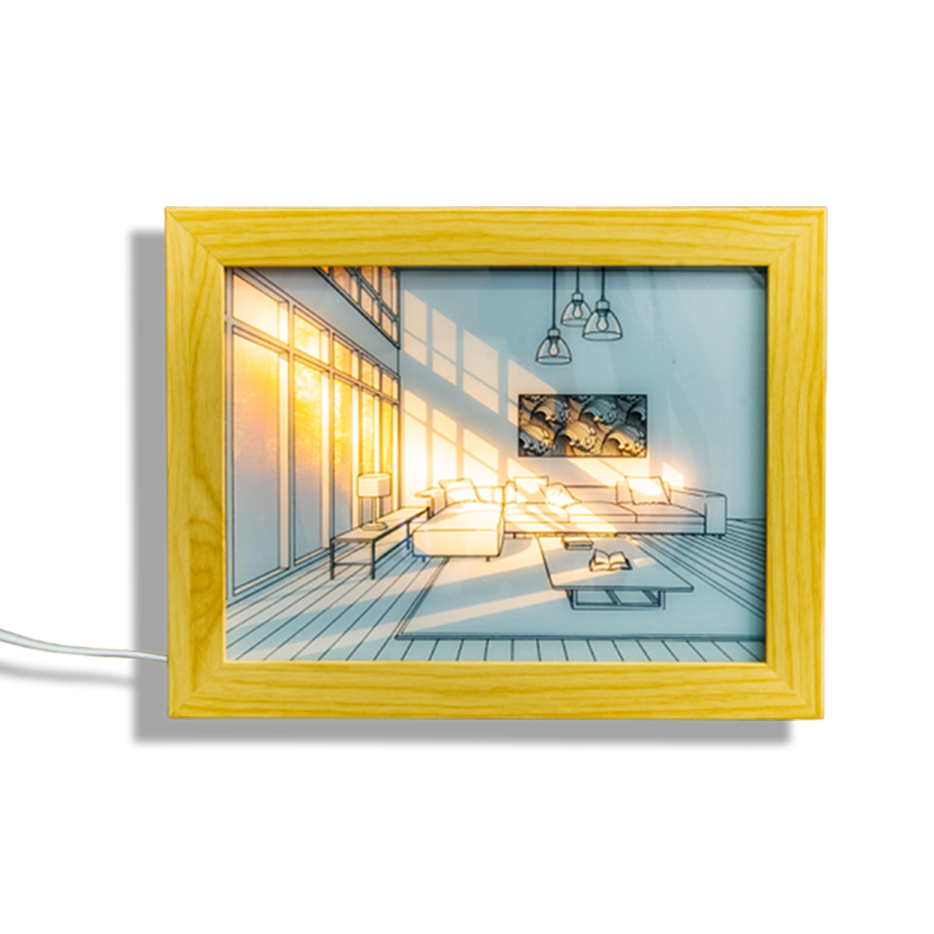 Light Up Picture Frame L Shaped Couch LED Lights