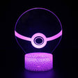 Illuminated Pokemon ball 3D Lamp in Dark Setting