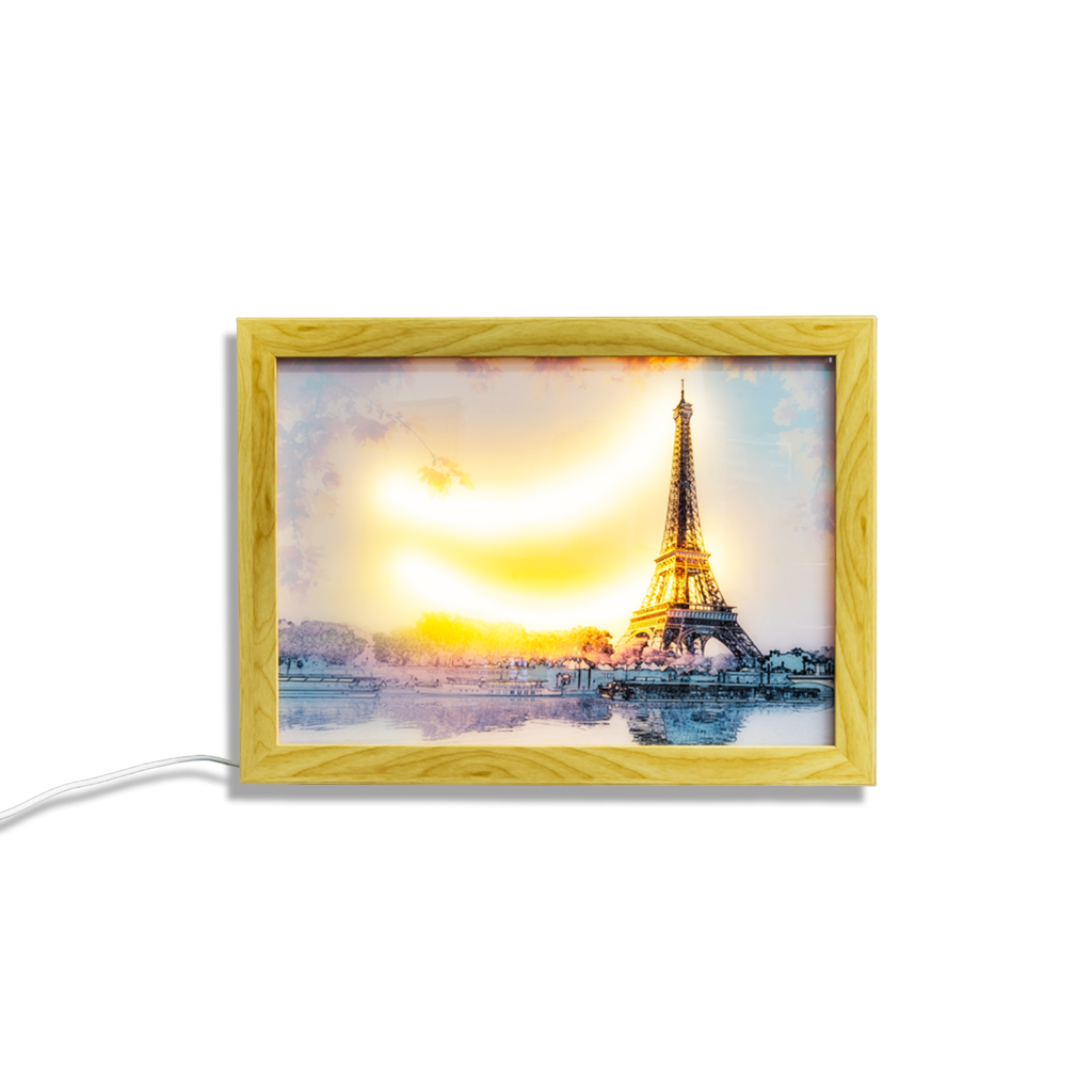 Elegant Light Up Picture Frame featuring the Eiffel Tower, available at Teddy and CoFunland.