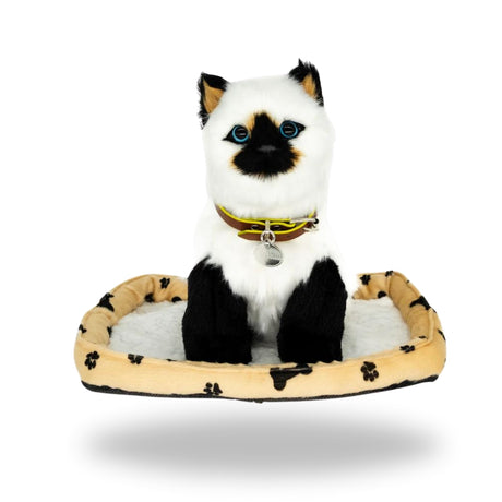 Front view of Sweet Petzzz White Cat realistic toy.