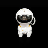 front view of astronaut galaxy projetor 360 white star