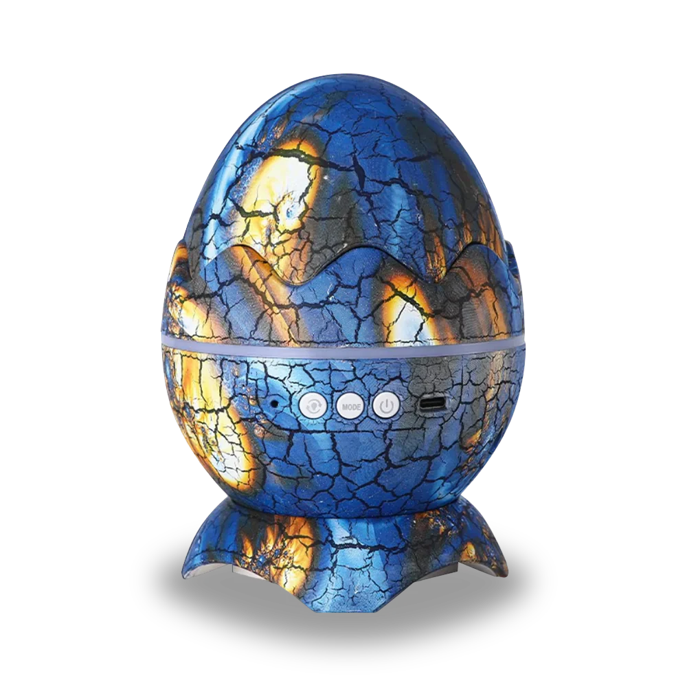 dinosaur egg galaxy projector blue rainbow