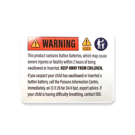 Battery Safety Warning for Pink Bunny Bunny Pop Hat