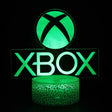 Iluminated Xbox Logo 3D Lamp in Dark Setting