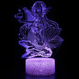 Illuminated Mermaid with Arp 3D Lamp in Dark Setting
