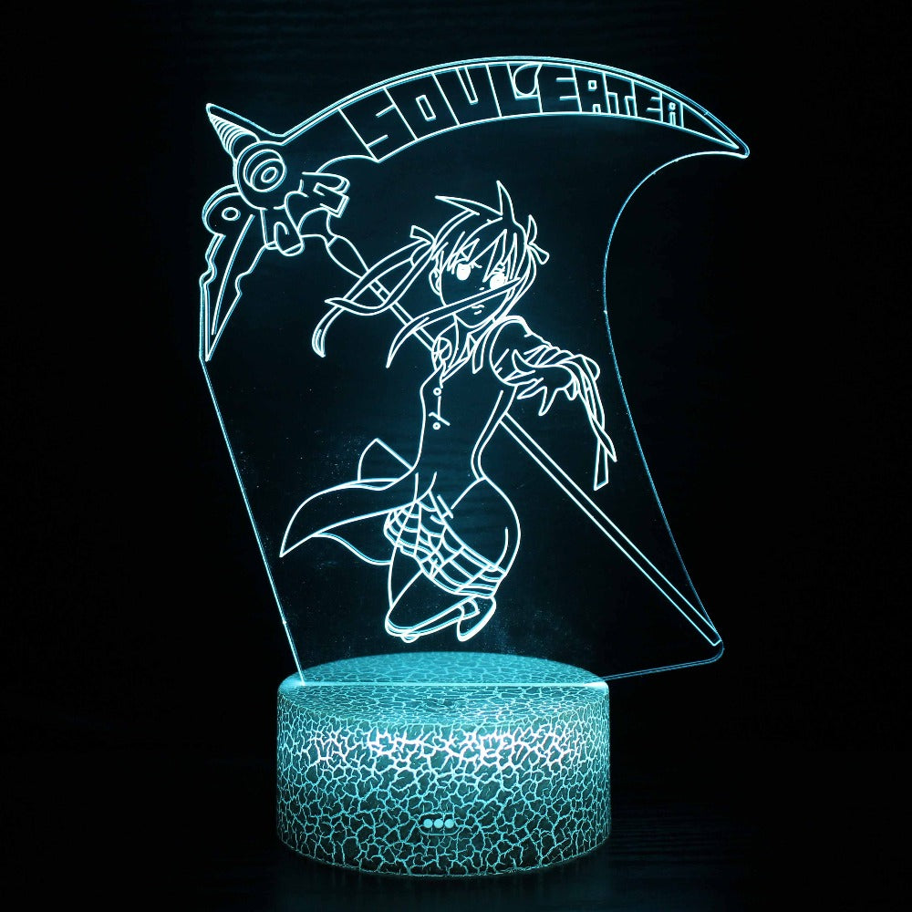 Illuminated SSoul Eater - Maka Albarn 3D Lamp in Dark Setting