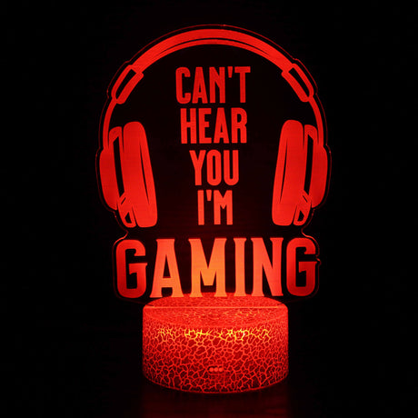 Can't Hear You I'm Gaming Headphones 3D Lamp Acrylic