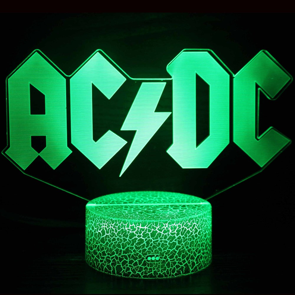 Iluminated AC/DC 3D Lamp in Dark Setting