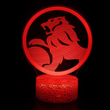Illuminated Holden Logo 3D Lamp in Dark Setting