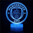 Illuminated Football - Manchester City 3D Lamp in Dark Setting