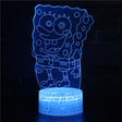 Illuminated SpongeBob SquarePants 3D Lamp in Dark Setting