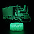 illuminated Road Truck 3d lamp in dark setting